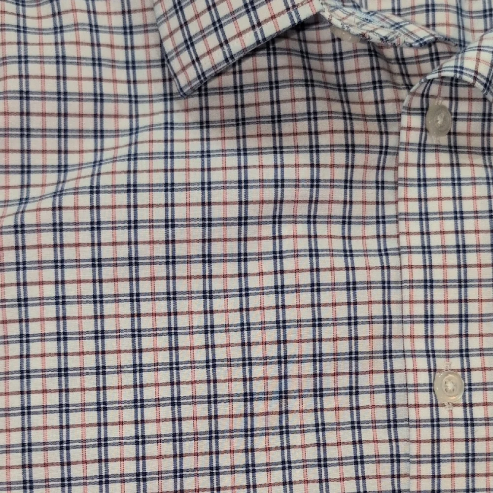 Banana Republic Non-Iron Long Sleeve Plaid‎ Button-Down Slim Fit Shirt Men's M